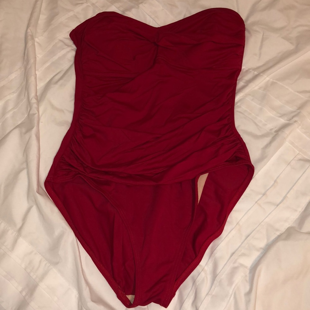 Ruffled Red One Piece Size 12